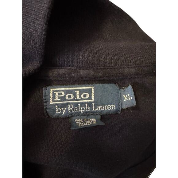 Ralph Lauren Polo Navy Blue Quarter Zip Pullover Sweater Men’s XL 100% Cotton - Picture 8 of 8